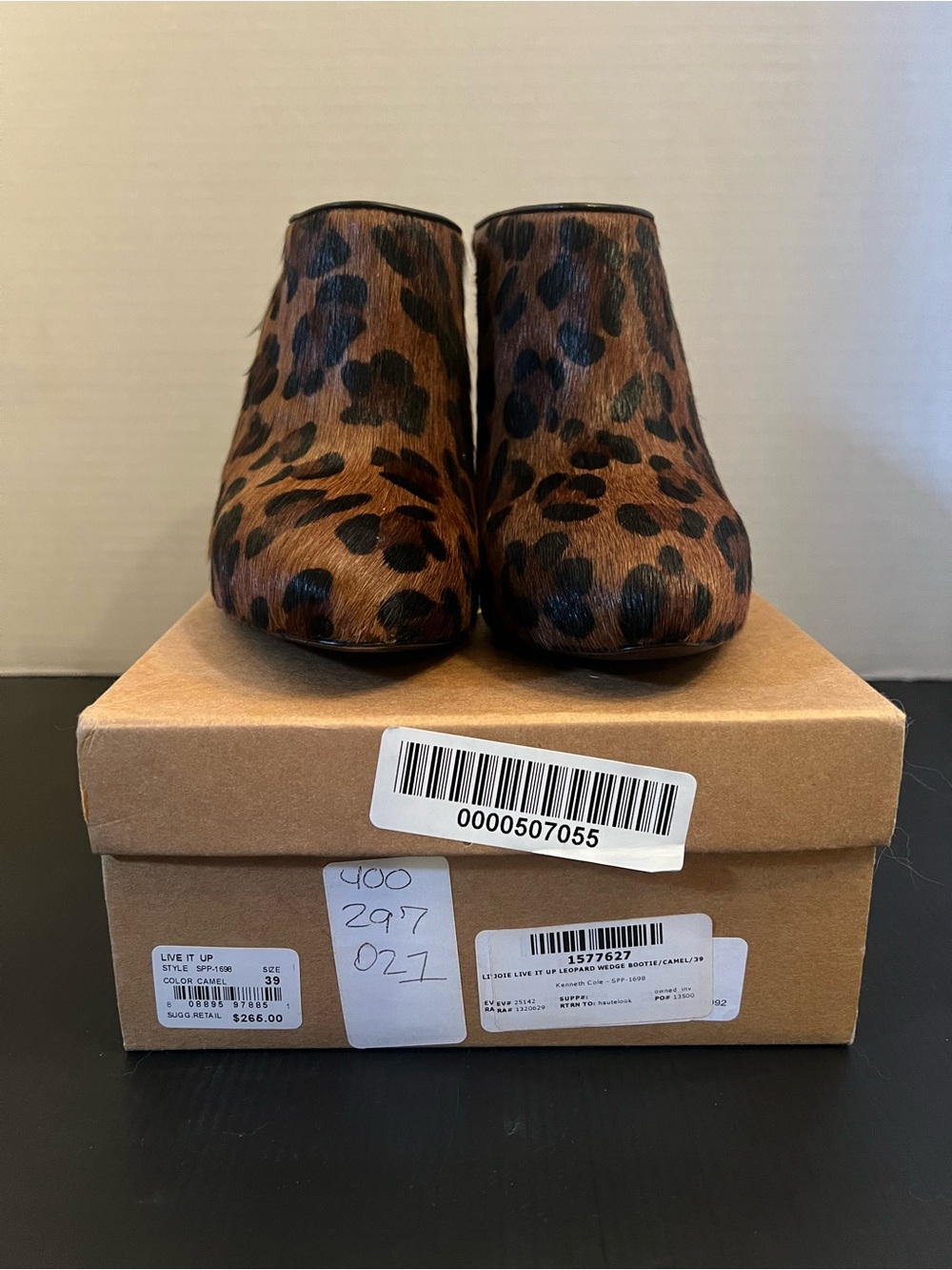 Joie Leopard Haircalf Slip-On Mules - Brown & Black
